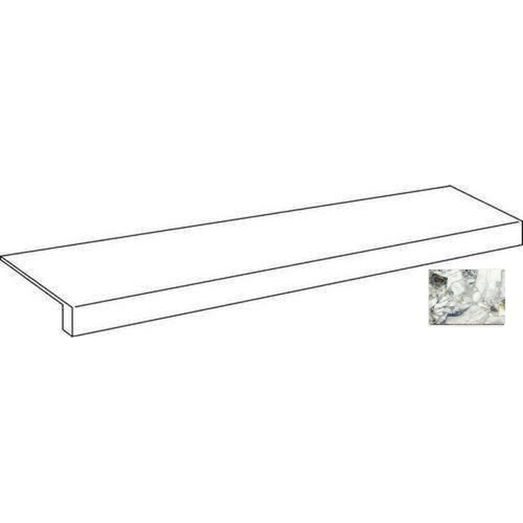 Atlas Concorde Russia Forte Dei Marmi Quark 620070002669 Ceppo Apuano Forest Scalino Frontale Matt 33x80 матовая