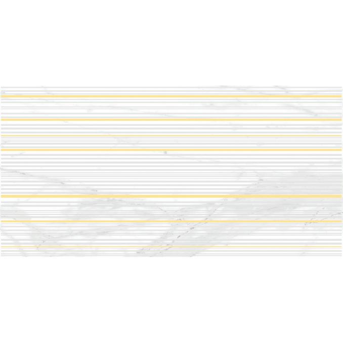 Olimpus Race Decor White 25x50 глянцевая