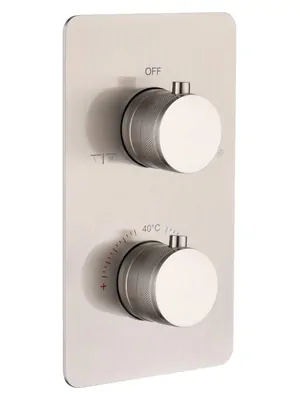 Смеситель Boheme 134-2-NB для душа, встраиваемый, на 2 потребителя, термостат, никель браш