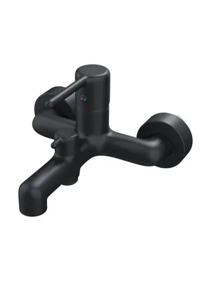 Смеситель для ванны/душа Iddis однозахватный, короткий излив, цвет:черный матовый AIGBL00i02W