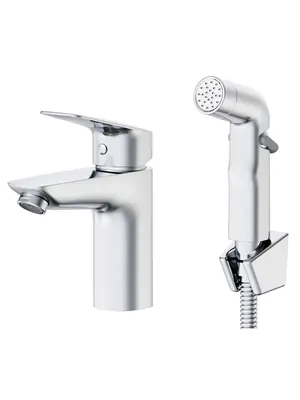 Смеситель для раковины ESKO KG27H с гигиен. душем, однозахватный, хром