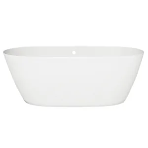 Ванна отдельностоящая Salini 1650х750 с переливом, Sense, иск. камень, белый 03711G