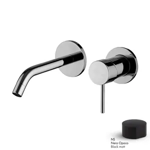 Смеситель для раковины FIMA Carlo Frattini настенный, встраиваемый, черн.мат. F3051WX8NS