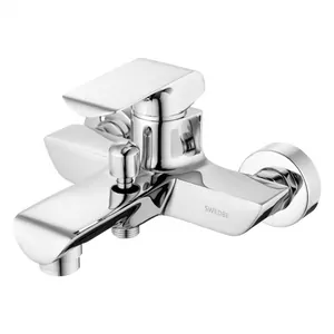Смеситель для ванны/душа Swedbe 2230 настенный, однозахватный, короткий излив, цвет: хром