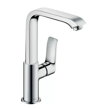 Смеситель Hansgrohe 31087 для умывальника с высоким поворотным изливом, донным клапаном