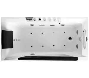 Гидромассажная ванна Gemy G9055 O R (1810х920х750) со вставкой из прозрачного стекла, TV 8"