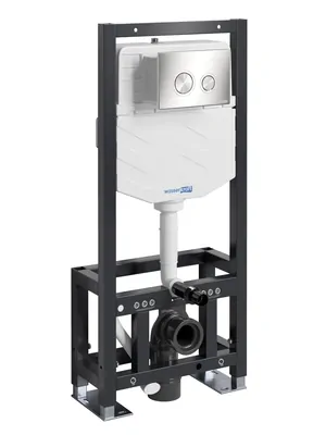 Инсталляция для унитаза WasserKRAFT с клавишей смыва, цвет: никель 61TLT.010.ME.BN01