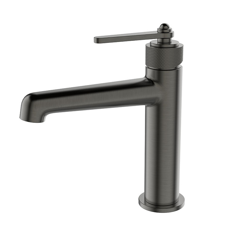 Смеситель для умывальника ESKO Gun metal BG26GM однозахватный, низкий излив, темно-серый