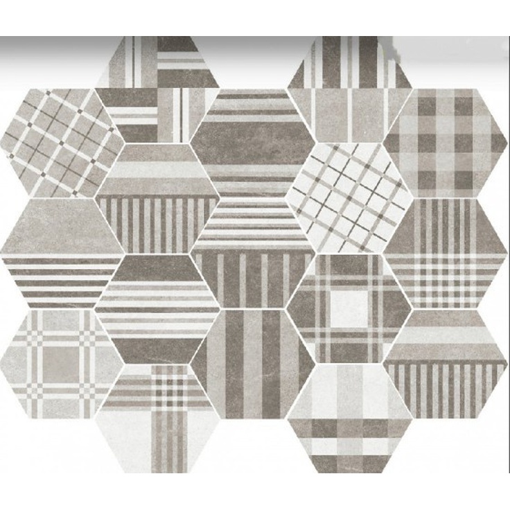 Equipe Hexatile 22101 Cement Geo Grey 17,5x20 матовая