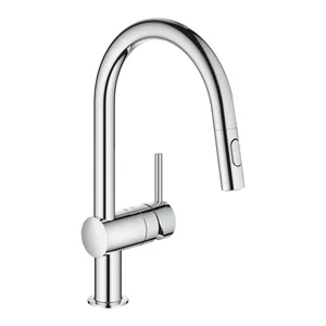 Смеситель Grohe 32321002 для кухни однорычажный, выдвижная лейка, поворотный излив, хром