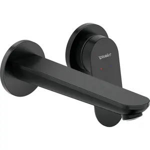 Смеситель для раковины Duravit встраиваемый, однозахватный, излив 202мм, черный WA1070004046