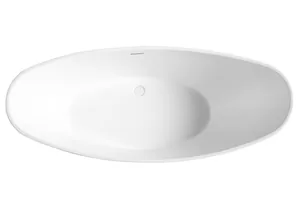 Ванна акриловая Abber (1840х790) отдельностоящая, слив-перелив, серая+белая AB9233G