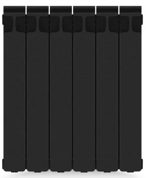 Радиатор биметаллический RIFAR 500 (577х480х100) бок.подключение, 6 секций, 1146Вт, антрацит