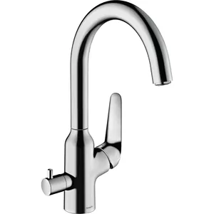 Смеситель Hansgrohe для кухни 220 мм поворотный излив запорный вентиль хром 71803000