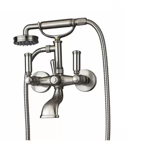 Смеситель для ванны Bossini Z001103.030 настенный, двухзахватный, душ. гарнитур, хром