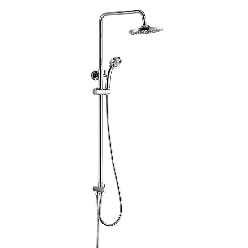 Душевой набор Ledeme настенный, без излива, с ручным и верхним душем, хром L2400