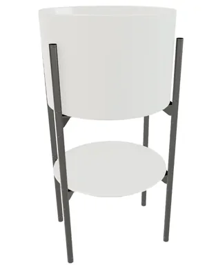 Раковина AeT 440х440х300 без отверстия под смеситель, белая глянцевая L802T0R0V0100