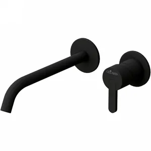 Смеситель для умывальника CEZARES -BLI2-L-NOP встраиваемый, на 2 отверстия, черный матовый