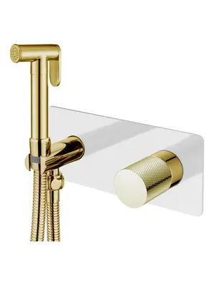 Смеситель Boheme 127-WG.2 встраиваемый, с гиг душем, однозахв, ручка:touch, белый+золото