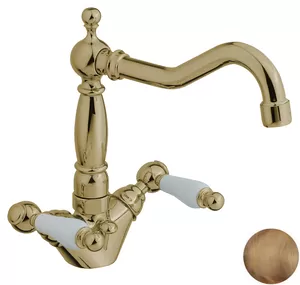 Смеситель для раковины CISAL Arcana Toscana донный клапан, бронза TS00052127