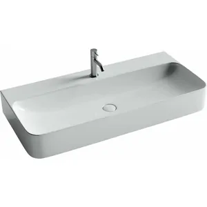Раковина накладная Ceramicanova 1020х476х140 прямоугольная, отв. под смеситель, белый CN2007