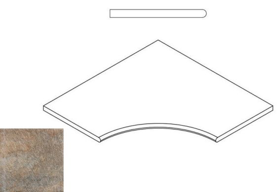 District X2 Emerald Bordo Angolare Round 30 60X60 матовая
