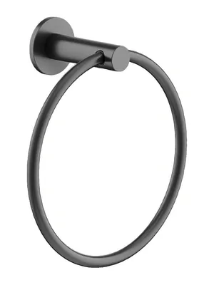 Полотенцедержатель SANCOS 188мм, кольцо, настенный, латунь, вороненая сталь, SC9029GG