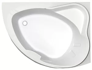 Ванна акриловая Акватек 158х120 правая, фронтальная панель, каркас, слив