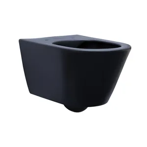 Унитаз подвесной Aquanet WB 335х530х270 безободковый с Rimless, черный матовый 316462