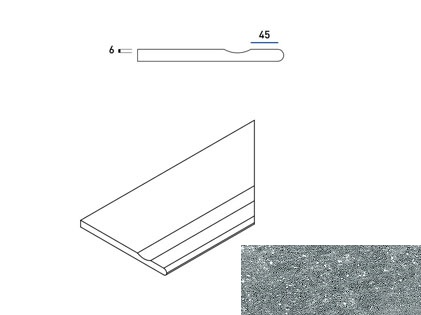 Genesis X2 Border Silver Right Svasato Round 60X30 матовая
