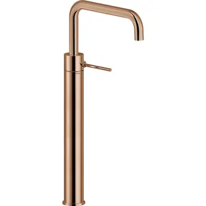 Смеситель NOBILI для раковины, однозахватный, высокий излив, Eco, красное золото VE125128/3RCP