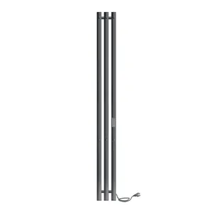 Полотенцесушитель Indigo 3 Pro 1200х130 (таймер, скр.монтаж, ун.подкл) графит металлик