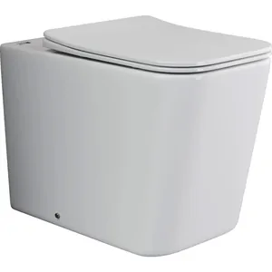 Унитаз приставной Ceramicanova 400х345х560 безободковый, сиденье микролифт, белый CN1809