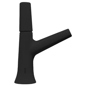 Смеситель для раковины CISAL VI0005144Q однорычажный, донный клапан, белый матовый