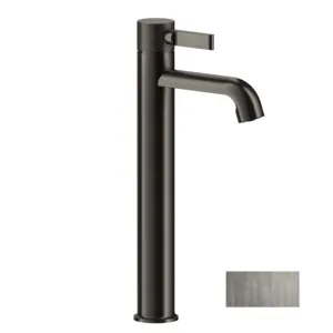 Смеситель Gessi 58003.707 для умывальника, высокий, однозахватный, с д/к, черный металл браш