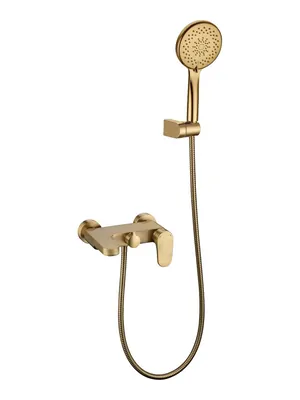 Смеситель Boheme 453-BR для ванны/душа, настенный, однозахватный, с ручным душем, бронза