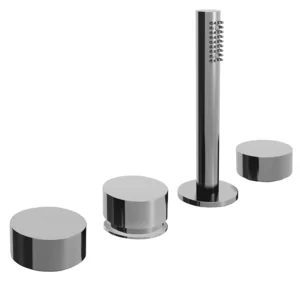 Смеситель на борт ванны Fantini четырехсекционный, переключатель на 2 потока, хром 2702A267