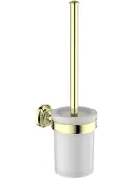 Ершик для унитаза Aquatek AQ4510PG подвесной, стекло матовое, цвет: золото полированное