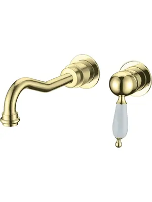 Смеситель Boheme Oro 287 для раковины, встраиваемый, однозахватный, золото