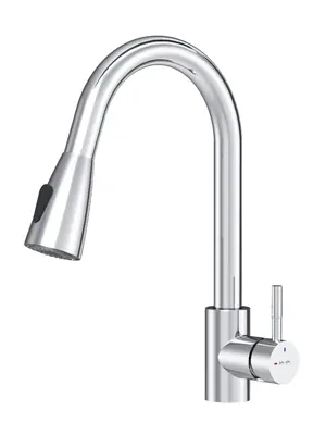 Смеситель для кухни AM.PM F85B07500 однозахватный, вытяжной излив, хром