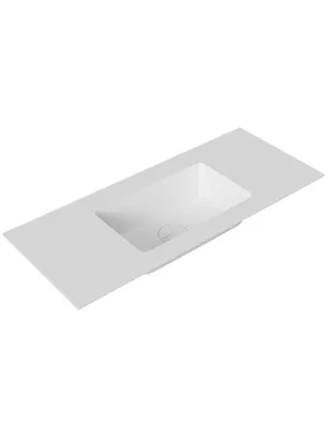 Мебельная раковина Kupala (1200х490х150)белая матовая, искусственный камень, накладка на слив в комплекте WBVC1200