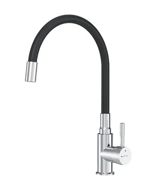 Смеситель для кухни AM.PM F85B07602 однозахватный, гибкий излив, черный мат