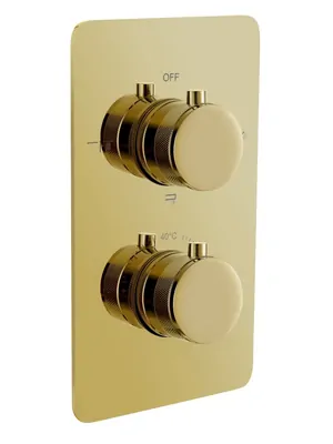 Смеситель Boheme 134-3-G для ванны/душа, встраиваемый, на 3 потребителя,термостат, золото