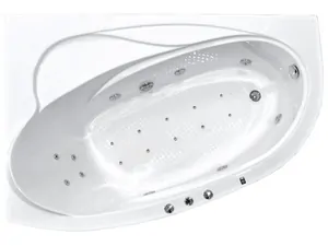 Ванна угловая BACH 150х100 Система 4"А" гидро+аэромассаж+спинной,каркас , левая