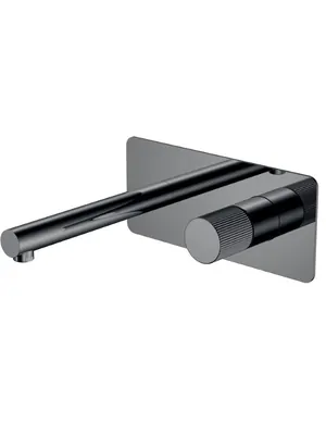 Смеситель Boheme 125-SGM.3 для раковины, встраиваемый, однозахватный, ручка:linea,графит глянц