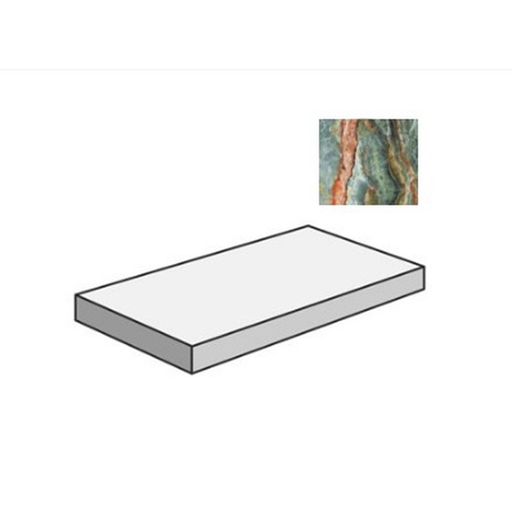 Sant Agostino Star CSAGDSME12 Gradone Angolare Dx Emerald 33x120 матовая