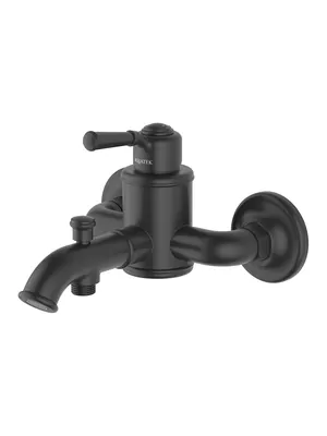 Смеситель для ванны/душа Aquatek AQ1540MB настенный, однозахватный, излив 217мм, черный мат