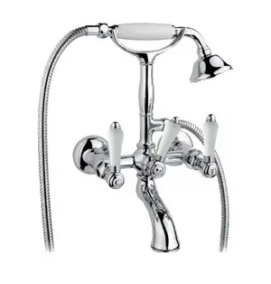 Смеситель Nicolazzi Petit Mont Blanc для ванны настенный, с душем и держателем, хром 1402CR78