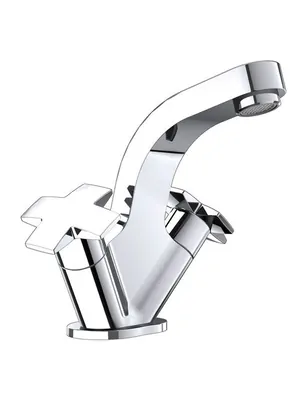 Смеситель Zeegres 71003001 для раковины, двухзахватный, излив 100мм