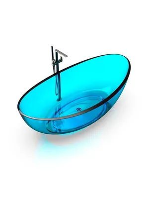 Ванна отдельностоящая Knief Oval Shape (1800х927х565) из полимерного материала, цвет: 02 Deepsky blue, 0700-050-02